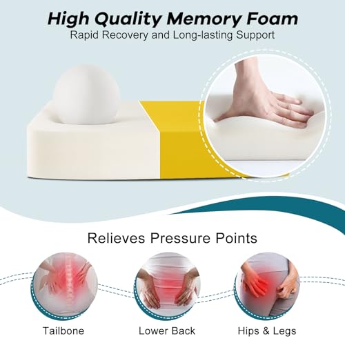 Image of Basic Beyond Outdoor Chair Cushions Set of 6, Square Corner Outdoor Cushions for Patio Furniture, Water Resistant Patio Chair Cushions with 2 Ties, 18.5x16x3, Yellow Color