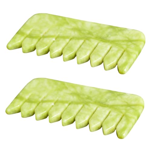 SHERCHPRY Jade Hair Combs Set Meridian Brush Massage Brush Hair Massage Tool Scalp Comb