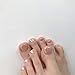 Yheakne Shiny Coffin Press on Toenails Glossy Ballerina Pink Fake Toe Nails Solid Clip on Nails Art Full Cover Artificial False ToeNails Tips for Women and Girls 24Pcs (Shimmer Pink)