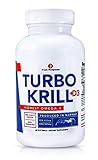 3Care Turbo Krill 2100mg [High Concentrate] Krill Oil Plus 600 IU Vitamin D Omega 3 Supplement 60 Count Softgels 3 Pack