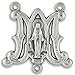 LOT of 3 - Rosary Centerpiece M Miraculous Medal Center for Rosary 1" Jewelry Connector Junction