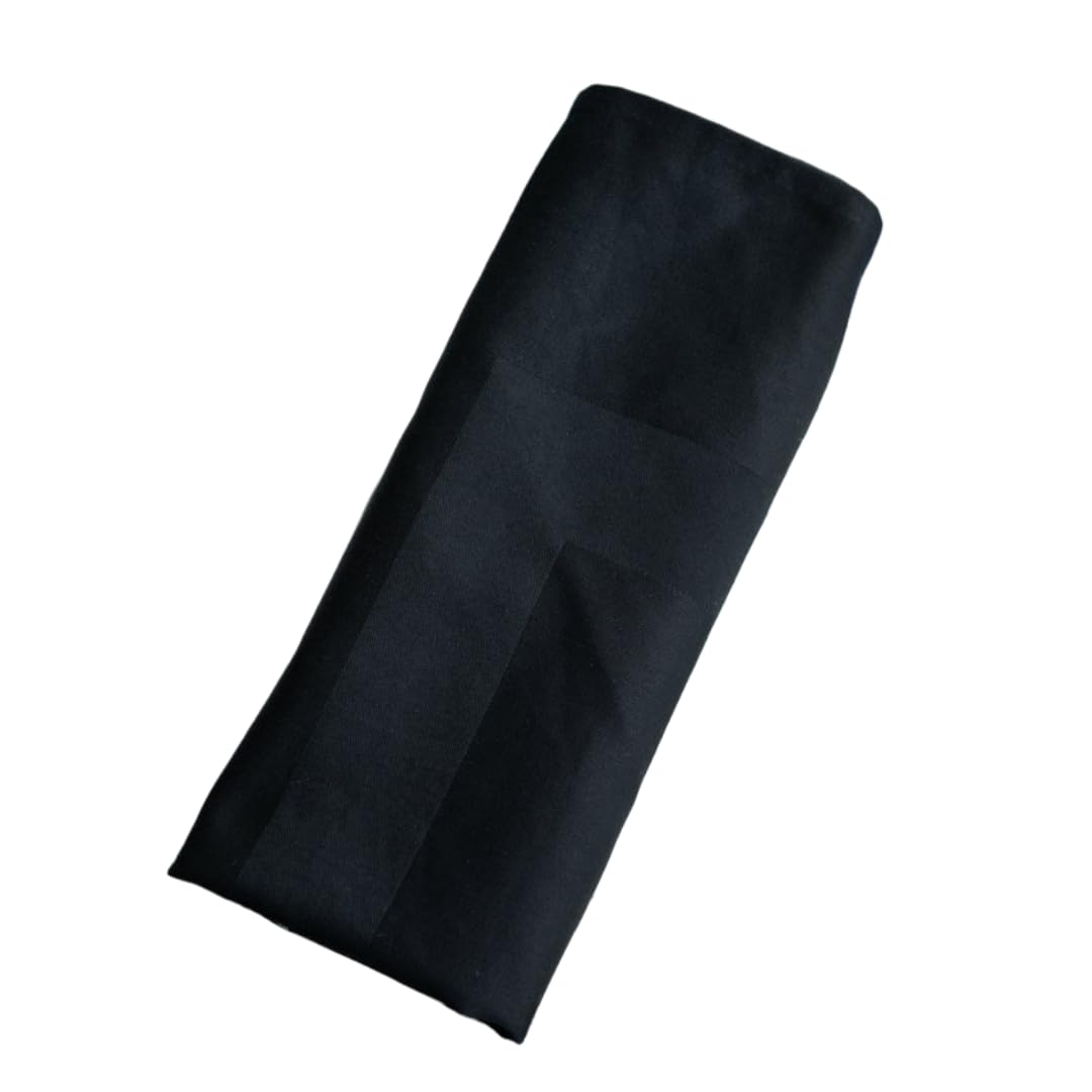 Napkin Cloth 6Pcs Banquet Cotton Cloth 50X50Cm Wine Glass Cloth Absorbent Cup Wiping Cloth Western Napkin - Black