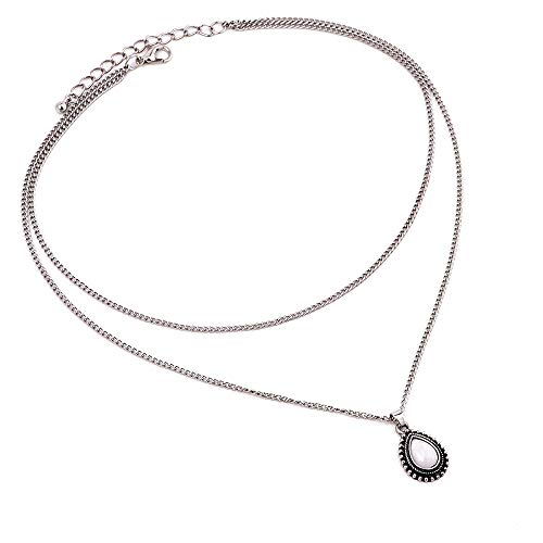 Preisvergleich Produktbild Deniferymakeup Halskette für Damen und Mädchen, mehrlagig, Legierung