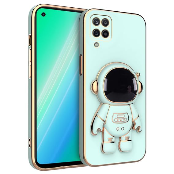 Image of for Samsung Galaxy M53 5G, Case Cute 3D Astronaut Stand Design Camera Protection Shockproof Soft Back Cover (for Samsung Galaxy M53 5G, Mint)