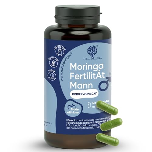 Kinderwunsch Mann Formel 60 Kapseln - Spermienqualität Verbessern mit Bio Moring, Coenzym Q10, L-Carnitin, L-Arginin, Zink, Selen - Made in Italy Kinderwunsch Mann Formel 60 Kapseln - Spermienqualität Verbessern mit Bio Moring, Coenzym Q10, L-Carnitin, L-Arginin, Zink, Selen - Made in Italy