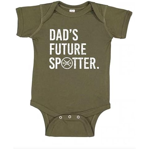 DadBod Apparel DB Dads Future Spotter Unisex Bodysuit, Baby Boy or Baby Girl, Cotton One Piece (Military Green/6M) Cover