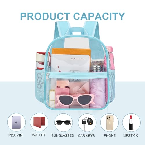 Image of Oraben Clear Backpack for Stadium Events Stadium Backpack Waterproof 12x6x12 Clear Bag for Adult Concert Sport Work