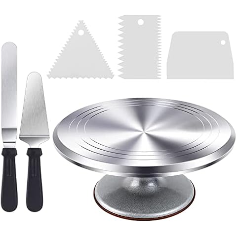 Ohuhu 12 Inch Cake Turntable with Accessories Cover
