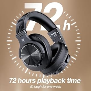 OneOdio A70 Fusion Bluetooth Over Ear Headphones with 72H Playtime, Studio DJ Headphones with Share-Port, Wired and Wireless Recording Headphones with Stereo Sound for Electric Drum Piano Guitar AMP