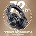 OneOdio A70 Bluetooth Over Ear Headphones, Wireless Headphones with 72H Playtime, Hi-Res, Built-in Mic, 3.5mm/6.35mm Wired Audio Jack for Studio Monitor & Mixing DJ Guitar AMP, Computer Laptop PC