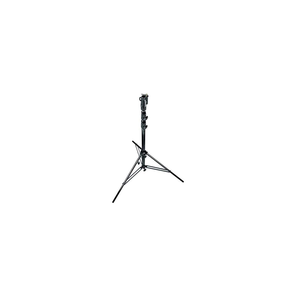 Manfrotto 126BSU 10.9- Feet Black Chrome Plated Steel Heavy Duty Stand with Leveling Leg