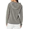 AMAZON ESSENTIALS Women's Long-Sleeve Hooded Full-Zip Polar Fleece Jacket, Charcoal Heather, Large