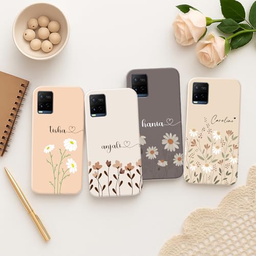 Image of COLORflow Back Cover Compatible with Vivo Y21 2021 / Y33s / Y21s | Floral Family Customized Back Cover Compatible with Vivo Y21 2021 / Y33s / Y21s