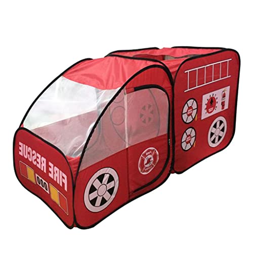 Image of Kids Childrens Playhouse Indoor Outdoor Pop Up Fire Truck Car Play Tent Toy | Play Tents | Tents, Tunnels & Playhuts | Outdoor Toys & Structures