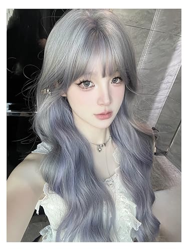 Aadesso gray to purple ombré Chinese Fashion Wavy Synthetic Wig