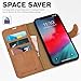 TUCCH Wallet Case for iPhone XR, RFID Blocking Credit Card Slot Kickstand PU Leather Folio Phone Cover with Wireless Charging [Shockproof TPU Shell] Compatible with iPhone XR 6.1, Textured Brown