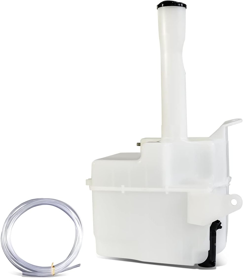 Auto Dynasty TO1288205 Factory Style Car Windshield Washer Reservoir Tank - Reservoir Cap | Fluid Level Sensor | Washer Fluid Pump - Compatible with Toyota Sienna 98-03, White