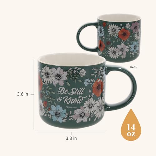 Image of Christian Art Gifts Be Still and Know Ceramic Coffee Mug for Women