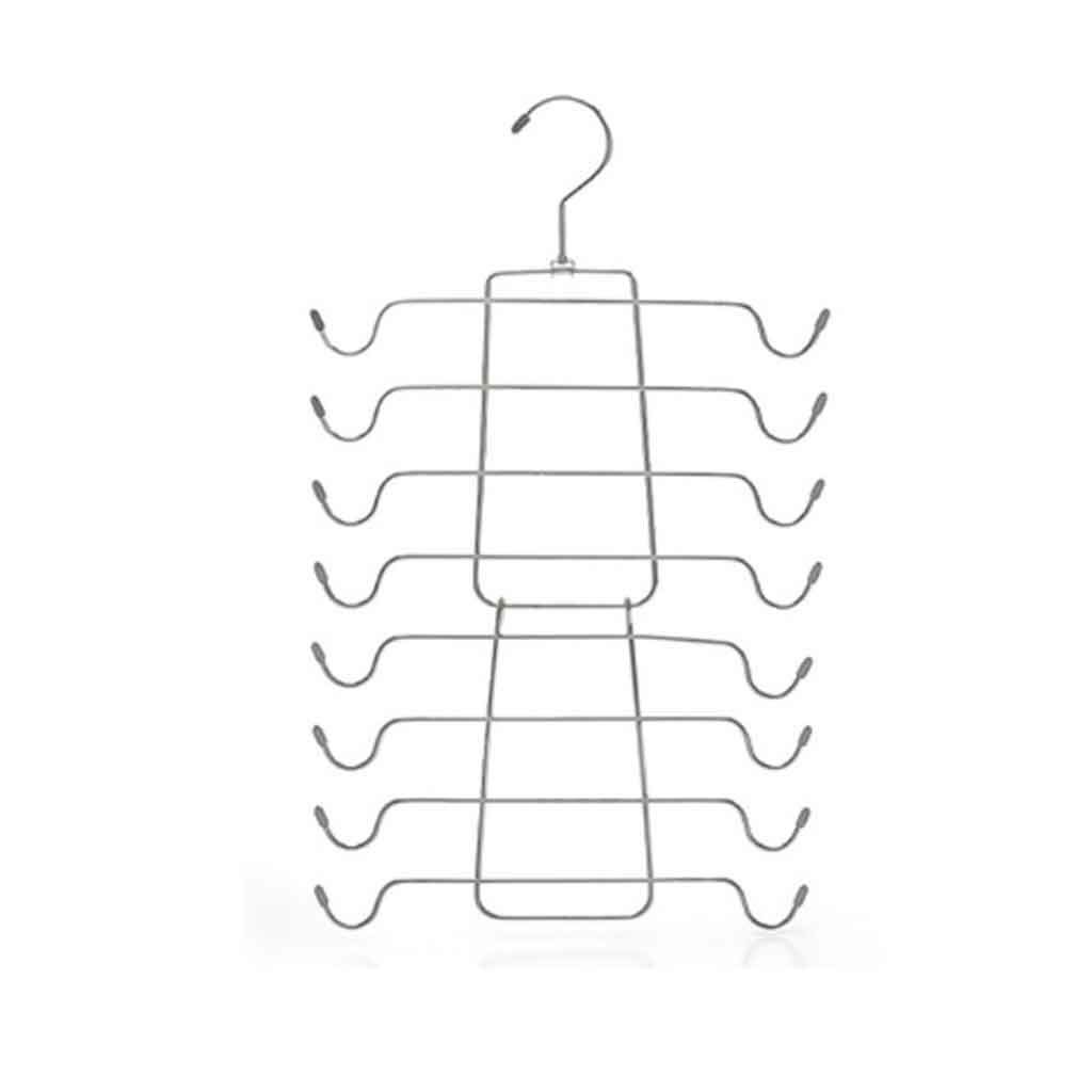 MOBYGKFY Multi-Layer Hangers for Clothes Rack Metal Underwear Hanger Rack Underwear Easy to Use(Grey)