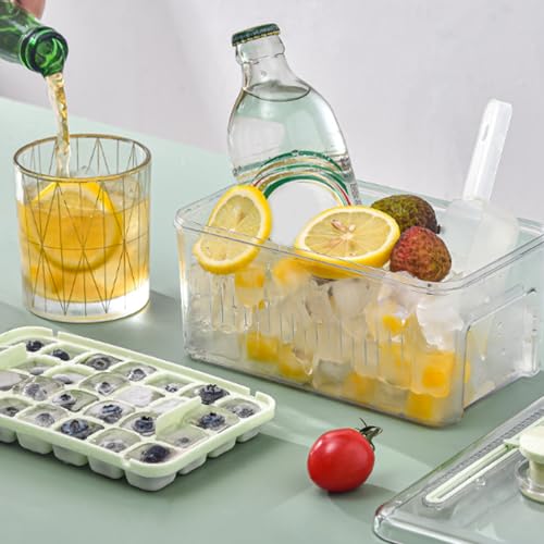 Bandeja para hielo de silicona con tapa y cuchara miniatura 3