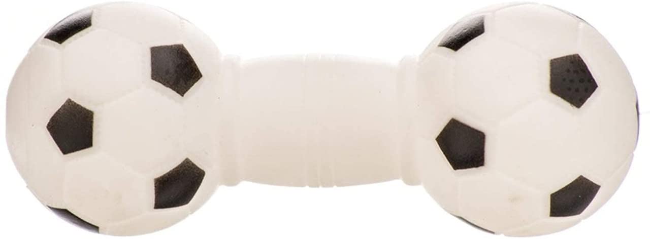 Dog Trust Dog Toys Football Dumbbell Shaped Dog Squeeze Squeaky Pet Chew Toy- Large, Colour May Vary (B09V1FC12J) Amazon Price History, Amazon Price Tracker