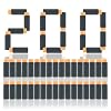 WORKER 15-Darts Talon Magazine Half Size Mag with 200 High End Half Soft Dart Black and Orange