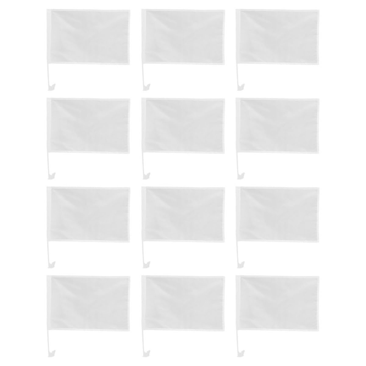Drapeaux Blancs pour Fenêtre de Voiture Faciles à Fixer pour Décoration DIY
