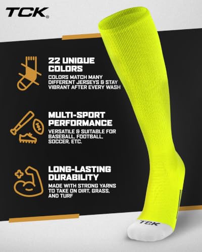 Image of Prosport Baseball Socks & Softball Socks, Kids & Adult Knee High Tube Sock