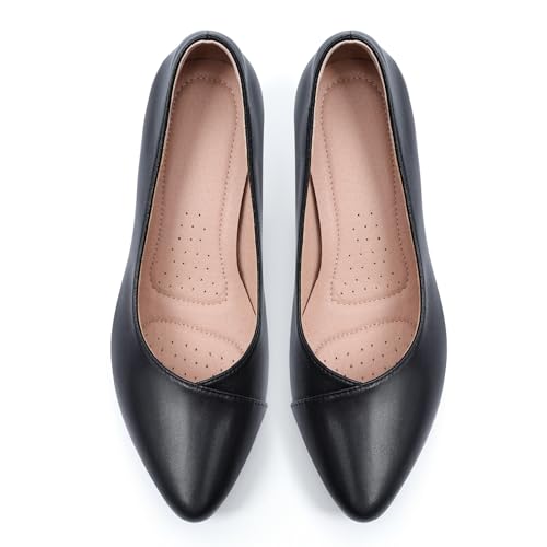 Wide Width Heels for Women Dress Shoes Low Chunky Block Closed Toe Wide Feet Heels Work Office Party Casual Classic Slip On Comfortabl Pumps3