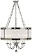 Framburg 2175 PS 5-Light Astor Dining Chandelier, 56" x 16" x 14.5", Polished Silver