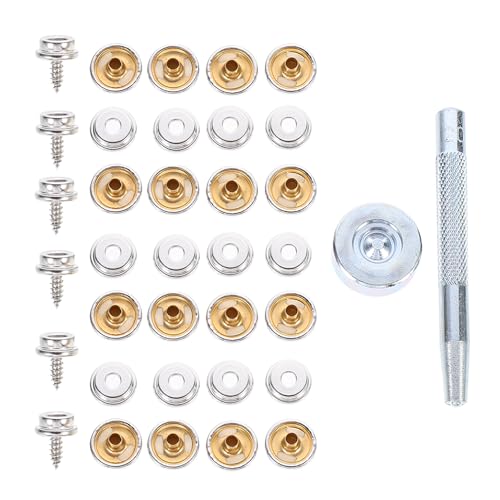 Zerodeko 152 Stück Teiliges Boot segeltuch Druckknopf aus Edelstahl mit Schwerer Befestigung und Montagewerkzeug Marinefester Snap knopf für Planen Zelte Markisen Holz und Rost