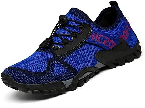 ABAO Hiking Shoes Men Women Outdoor Sports Shoes Non-Slip Breathable Sneakers Low Top Walking Shoes for Outdoor Trailing Trekking Walking Climbing Travel Lightweight Blue 8.5 Women/7 Men