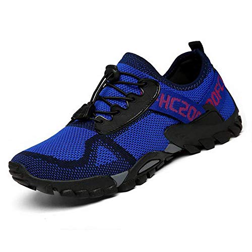 Abao Hiking Shoes Men Women Outdoor Sports Shoes Non-Slip Breathable Sneakers Low Top Walking Shoes For Outdoor Trailing Trekking Walking Climbing Travel Lightweight Blue 8.5 Women/7 Men #TOP3