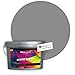Produktbild WALLCOVER Colors Wandfarbe grau für Innen 2,5 L Innenfarbe Moon 6A seidenglänzend | Profi Farbe Latexfarbe in Premium Qualität | weitere Größen und Farbtöne erhältlich
