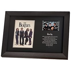 veratwo The Beatles Framed Poster with Signed and 1x 35mm Film Display,Let It Be lyric Decoration,Cool Memorabilia Gifts for Beatles Fans 8×6 Inches - Les Beatles, Paul McCartney, John Lennon, RIngo Starr, George Harrison