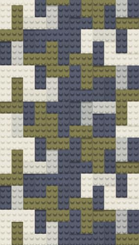 A.S. Création Kinderzimmer-Tapete Lilly & Luis - Strapazierfähige Vliestapete in Bausteine-Optik - 8,80 m x 0,53 m - Beige, Blau, Grün – 770651