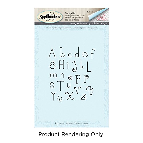Tampons alphabet Spellbinders multicolores en polymère fin pour carterie