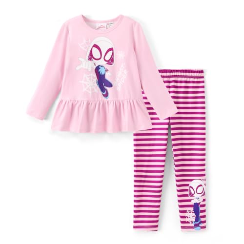Image of Disney Toddler Girls Clothes Long Sleeve Shirt Leggings 2pcs Outfits Set