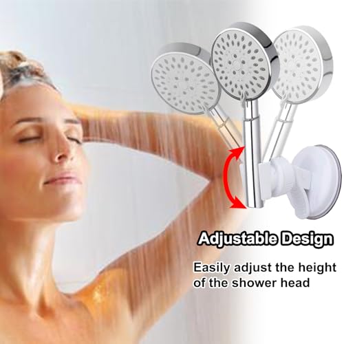 Soporte ajustable para cabezal de ducha xlehoely con ventosa de pared 7