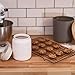 Mason Jar Ceramic Cookie Jar - Cookie Jars for Kitchen Counter Decorative - Cute Vintage Farmhouse Kitchen Canister with Airtight Lid - Durable Storage for Bakery Cookies, Snacks & Treats (White)