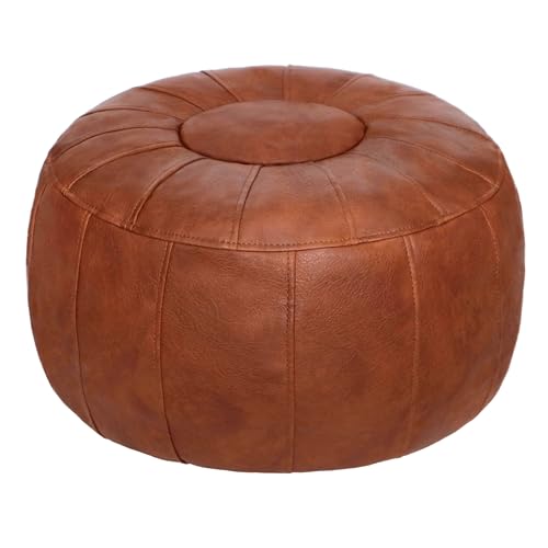 Thgonwid Unstuffed Moroccan Ottoman Pouf Cover, Ottoman Footstool Storage Solution, Bean Bag Chair,...