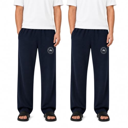 Image of Pepe Jeans Cotton Rich Solid Trackpant, Lounge Pant, Sportswear for Men - S (Pack of 2)