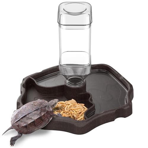 Pawfly Automatic Reptile Water Feeder, Tortoise Water Bottle, Turtle Food and Water Bowl, Water Dispenser for Snake Bearded Dragon Lizard and Chameleon