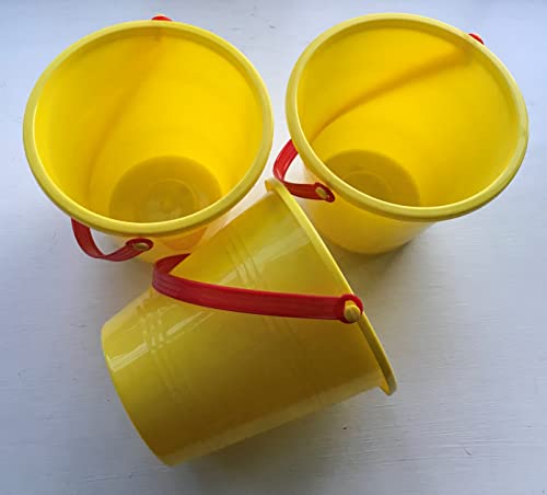Summer Fun 3 X Yellow Beach Buckets