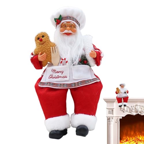 Figurine de Père Noël, jouet en peluche de Noël, figurine de cuisine d'hiver, figurine de collection de festival de dessin animé, décorations de maison de vacances pour table, rebord de fenêtre