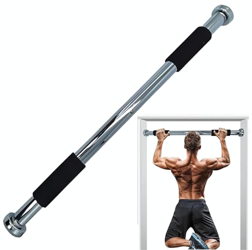 Barra Fixa Ajustável de Porta 62-96cm para Exercícios, Flexão, Cr...