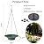 Hanging Bird Bath with Solar Fountain, 12.6" Solar Powered Bird Bath, Metal Hummingbird Fountain Bird Bath for Garden, Patio, Lawn Decor, Green