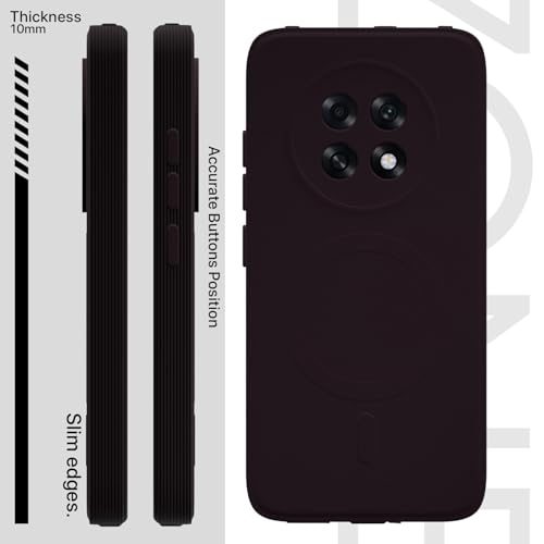 Image of Pikkme Back Cover for Oppo F31 Pro Plus 5G Soft Matte Silicone Mag-Safe Design (Mag-Safe Not Support) Camera Protection | Slim Fit Bumper Cover (Purple)