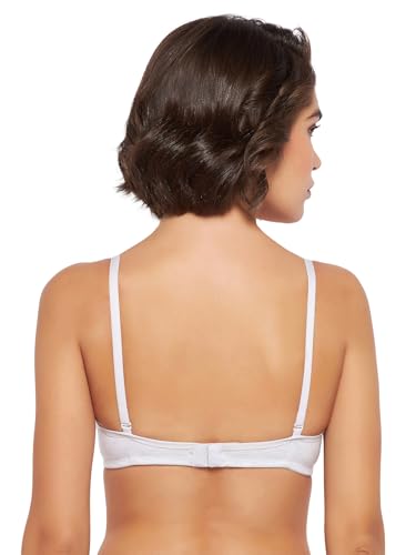 Image of Clovia Women's Cotton Lightly Padded Non-Wired Demi Cup Multiway T-Shirt Bra