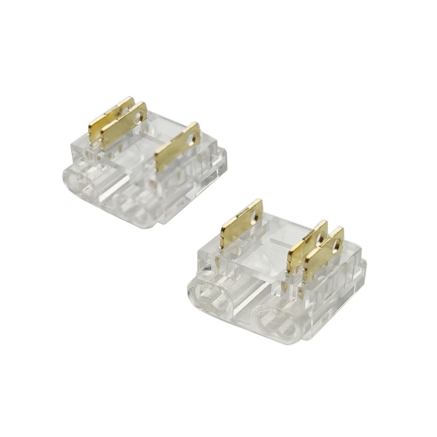 3-Pin 10mm COB LED Strip Connector for Solderless Strip-to-Wire Joints on CCT COB LED Light Strips - (Style: A, Color: Strip to Wire, Package: 25, Pins: 3P 10mm Connector)